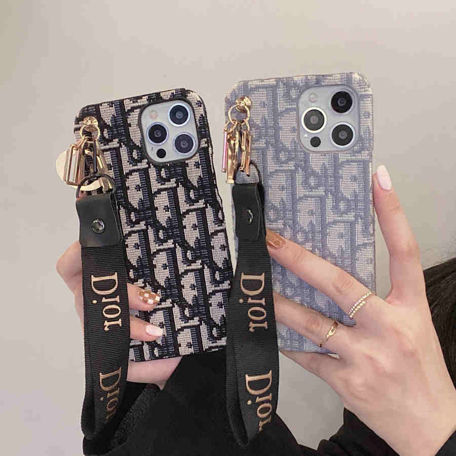 Chic CD Lady iPhone Case with Designer Keychain