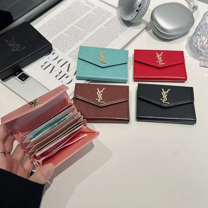 Luxury YLS Inspired Monogram Card Holder Wallet