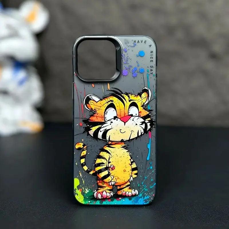 Het Hoesje van Graffiti iPhone16 van het olieverfschilderij