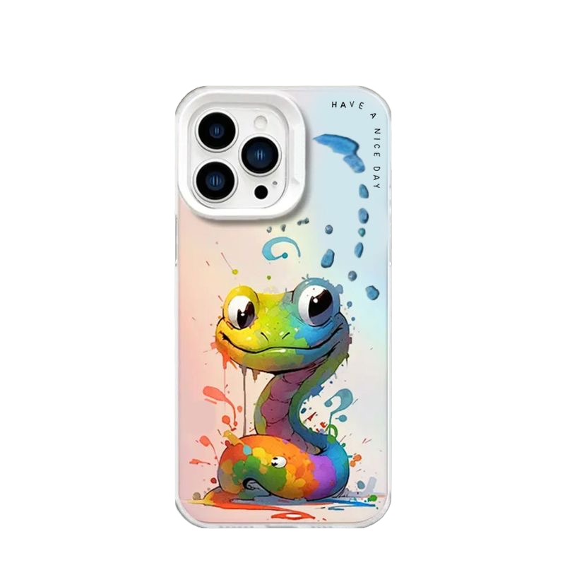 Het Hoesje van Graffiti iPhone16 van het olieverfschilderij