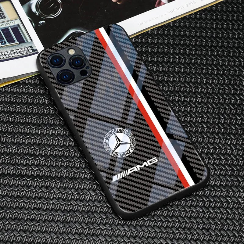 Étui iPhone de logo de voiture à la mode