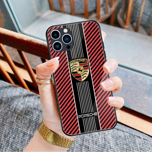 Étui iPhone de logo de voiture à la mode