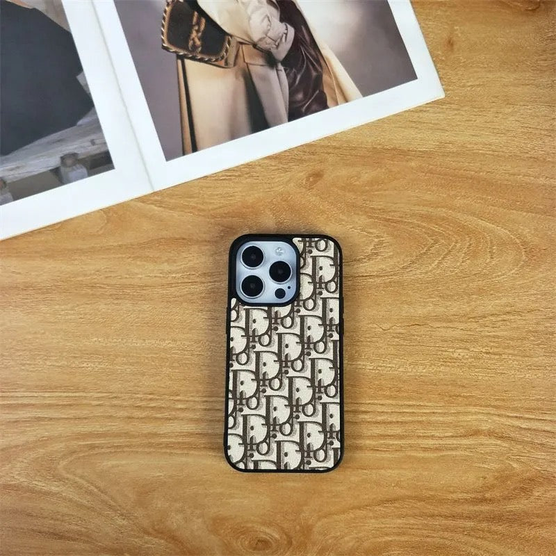 Luxe klassieke cd grijze iPhone -hoes