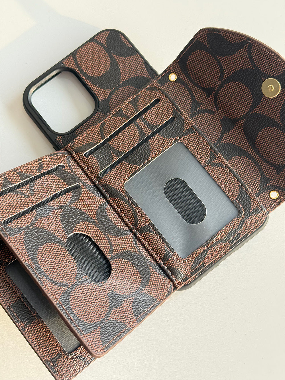 C series Phone case 1004 Brown | Accordion card holder (subject to the video)
