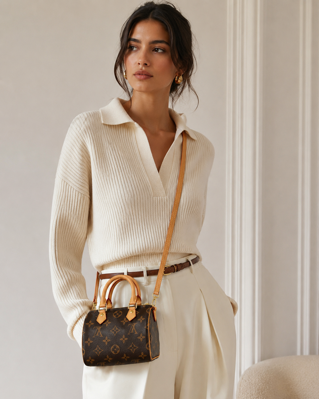Nano Speedy Bandoulière – Bolsa Feminina Mini Monogram de Luxo
