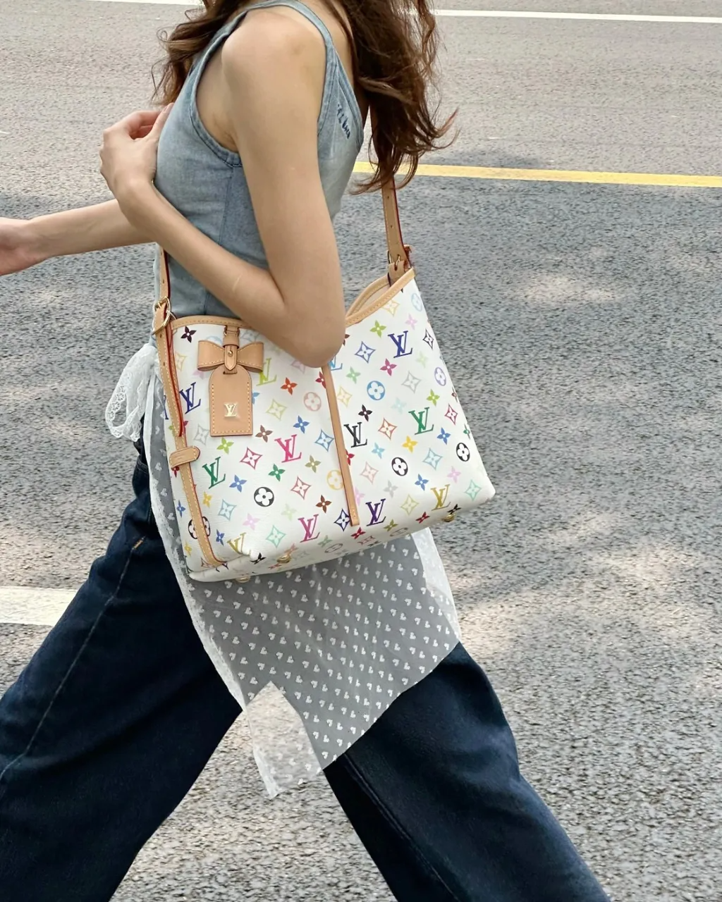CarryAll PM Multicolorida Branca – Bolsa Feminina de Luxo