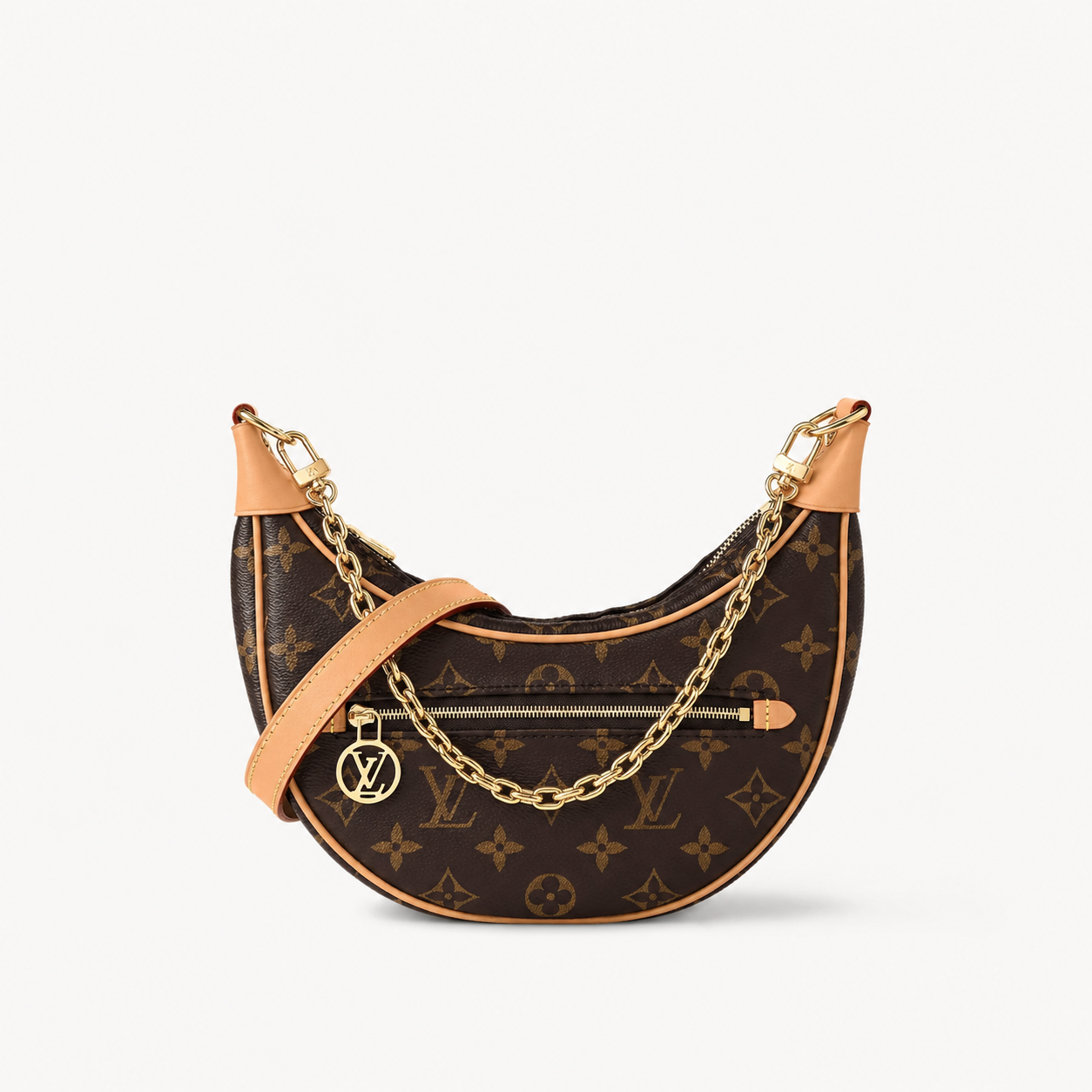 Loop – Bolsa Feminina Meia-Lua Monogram de Luxo
