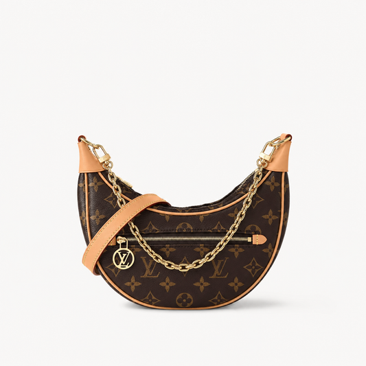Loop – Bolsa Feminina Meia-Lua Monogram de Luxo