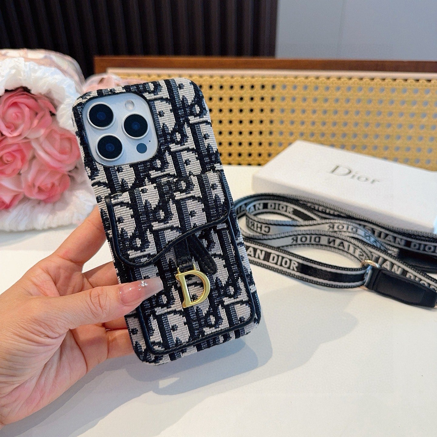 Dior Saddle Card Holder Phone Case