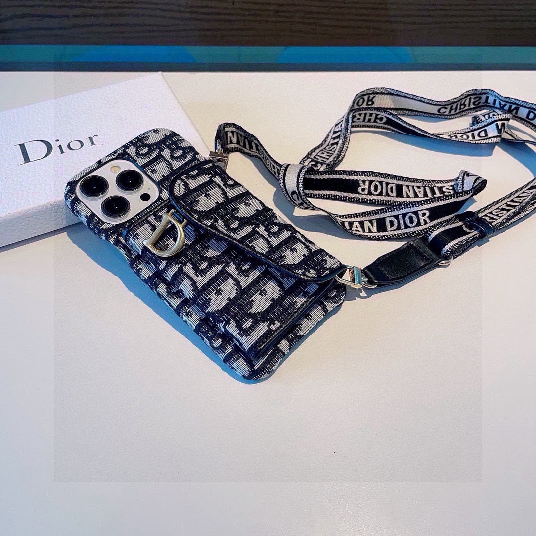 Dior Montaigne Card Holder Phone Case Embroidered Strap – Mocaco