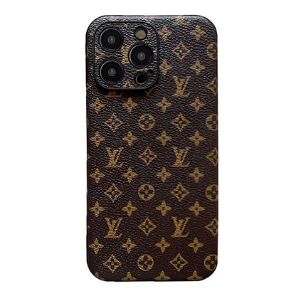 Monogram L Vintage Leather iPhone Case