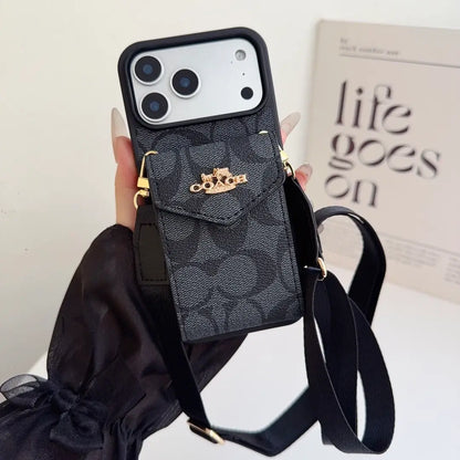 Coach Leather Crossbody Phone Case