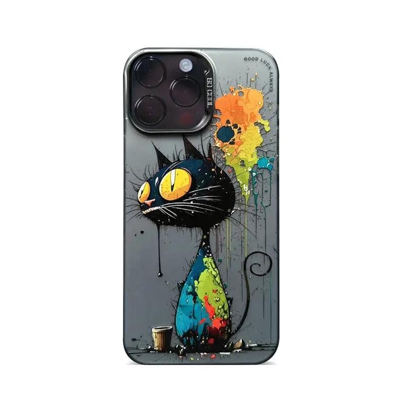 Het Hoesje van Graffiti iPhone16 van het olieverfschilderij