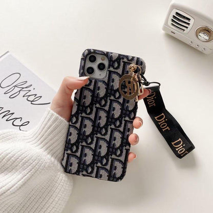 Chic CD Lady iPhone Case with Designer Keychain