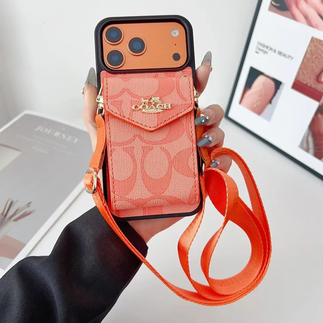 Coach Leather Crossbody Phone Case
