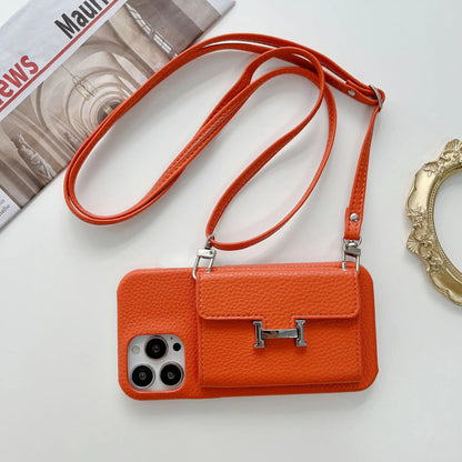 Hermès-Style iPhone Case-Horizontal