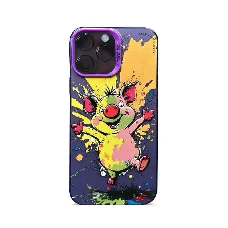 Het Hoesje van Graffiti iPhone16 van het olieverfschilderij