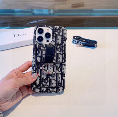 Dior Montaigne - Embroidered Strap Card Phone Case