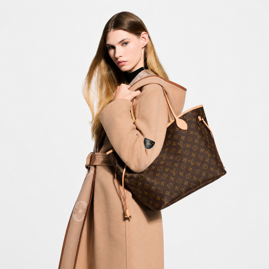 Neverfull MM – Bolsa Tote Feminina Monogram de Luxo