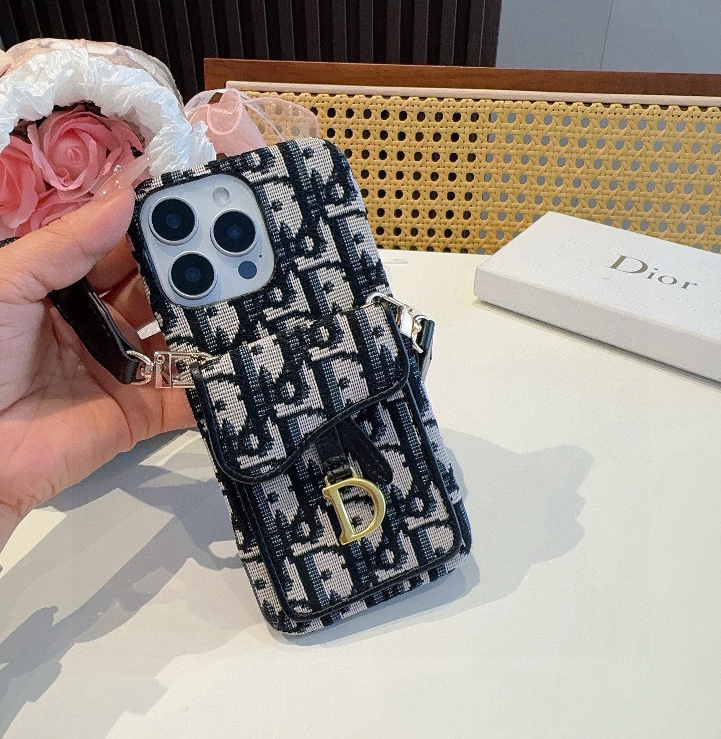Dior Saddle Card Holder Phone Case