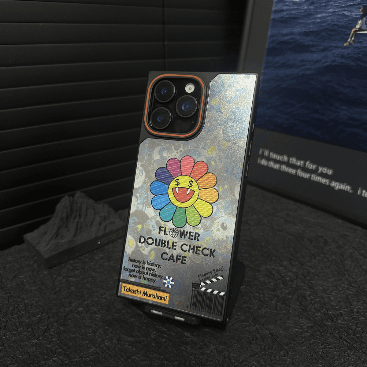 Electroplating square sunflower iPhone case